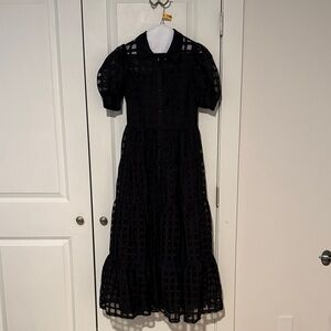 English Factory Black Midi Dress